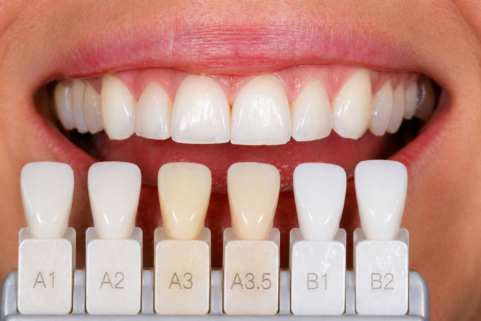 Teeth whitening before and after at Two Rivers Dental Group in Springfield, OR